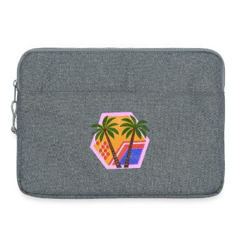 Enchanted Retro Tropical Decor - Laptop bag 15" - heather grey - Front