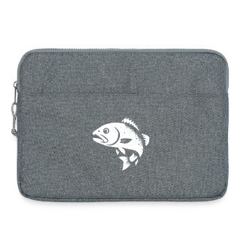 Zander and perch - Laptop bag 15" - heather grey - Front