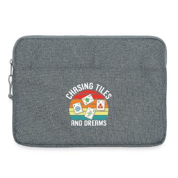 Lustiges Mahjong Geschenk - Laptoptasche 15" - Grau meliert - Vorne