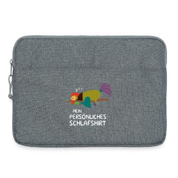 Rooster pajamas pajama sleepshirt chicken gift - Laptop bag 15" - heather grey - Front