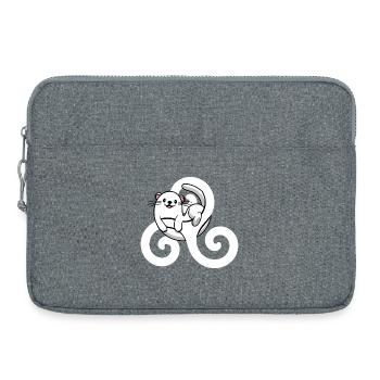 Bretonische Bretonische Hermine – Breizh Symbol Triskel - Laptoptasche 15" - Grau meliert - Vorne