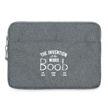 L’invention du mot boob - Fun Gift - Sacoche pour ordinateur portable 15 pouces - gris chiné - Devant