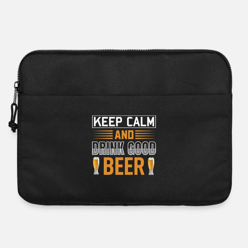 Keep calm drink beer - Laptoptasche 15" - Schwarz