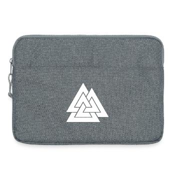 Imbrication triangulaire géométrique - Sacoche pour ordinateur portable 15 pouces - gris chiné - Devant