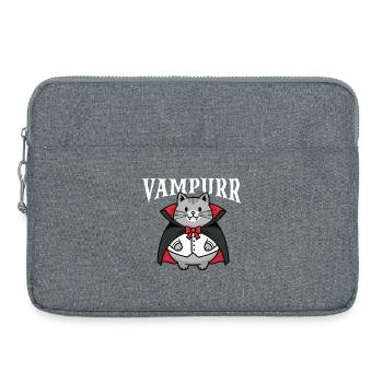 Vampurr Spooky Halloween Vampire Chat - Sacoche pour ordinateur portable 15 pouces - gris chiné - Devant