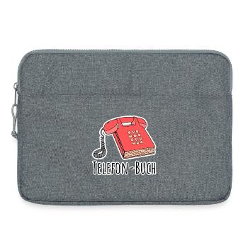 Telefon-Buch - Ein Buch das auch ein Telefon ist! - Laptoptasche 15" - Grau meliert - Vorne