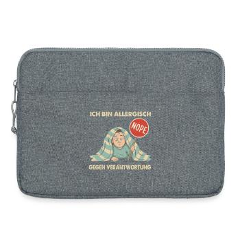 Allergisch gegen Verantwortung - Laptoptasche 15" - Grau meliert - Vorne