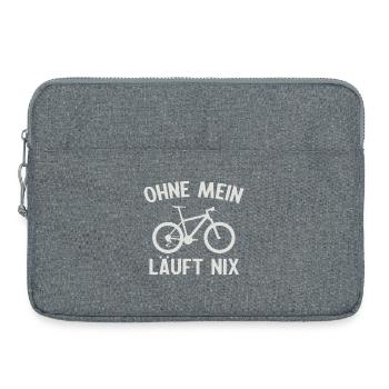Rien ne fonctionne sans mon vélo - Sacoche pour ordinateur portable 15 pouces - gris chiné - Devant
