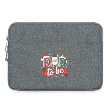 Futur papa Design de Noël - Sacoche pour ordinateur portable 15 pouces - gris chiné - Devant