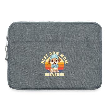 Best Dog Mom Ever Hund Beste Hunde Mama Mutter - Laptoptasche 15" - Grau meliert - Vorne