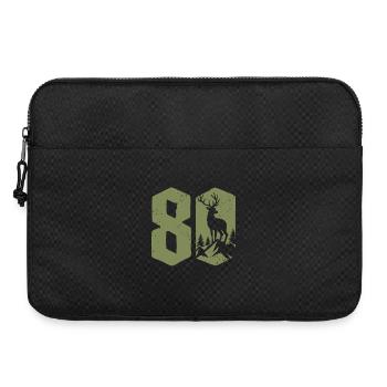Jäger 80. Geburtstag Jagd 80 Jahre Zahl Hirsch - Laptoptasche 15" - Schwarz - Vorne