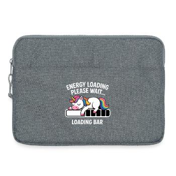 Einhorn Energie Loading Please Wait - Laptoptasche 15" - Grau meliert - Vorne