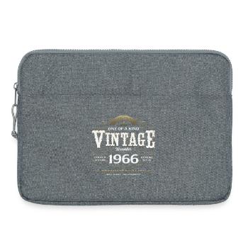 60ème Anniversaire Vintage Novembre Millésime 1966 - Sacoche pour ordinateur portable 15 pouces - gris chiné - Devant