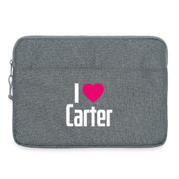 J’aime Carter Coeur rose J’aime Carter - Sacoche pour ordinateur portable 15 pouces - gris chiné - Devant