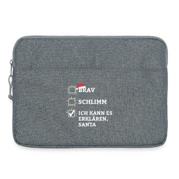Ich kann es erklären Santa - Laptoptasche 15" - Grau meliert - Vorne