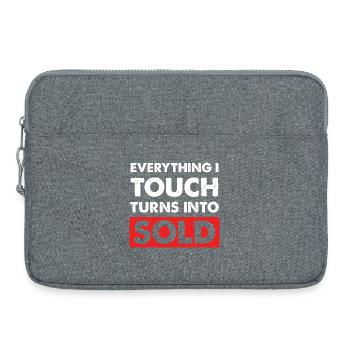 Alles was ich berühre verkauft - Laptoptasche 15" - Grau meliert - Vorne