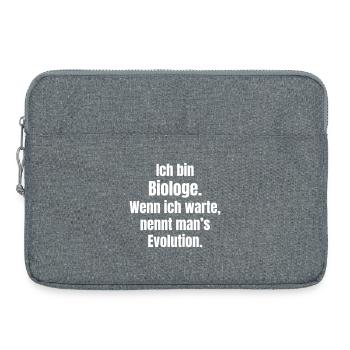 Biologe Evolution Spruch - Laptoptasche 15" - Grau meliert - Vorne