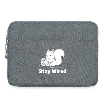 Stay Wired Squirrel - Laptop bag 15" - heather grey - Front