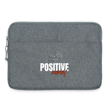 T-shirt Positive Energy – Style Moderne & Motivati - Sacoche pour ordinateur portable 15 pouces - gris chiné - Devant