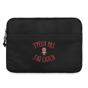 J’Peux Pas J’Ai Catch Humour Catcheur - Sacoche pour ordinateur portable 15 pouces - noir - Devant