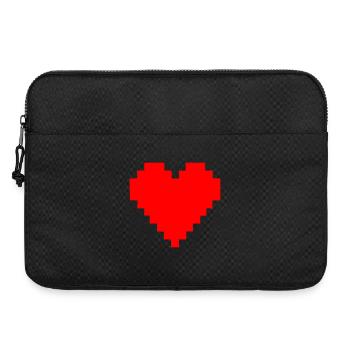 Pixel Heart Retro Heart, Valentine's Day, Love - Laptop bag 15" - black - Front
