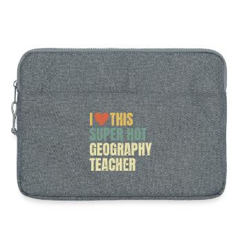 J’adore ce professeur de géographie super sexy - Sacoche pour ordinateur portable 15 pouces - gris chiné - Devant