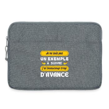 Pas un exemple à suivre - Sacoche pour ordinateur portable 15 pouces - gris chiné - Devant