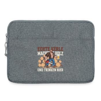 Real Guys Wood and Beer Power - Laptop bag 15" - heather grey - Front