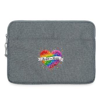 Confettis in the Heart - Carnival Fastelovend - Sacoche pour ordinateur portable 15 pouces - gris chiné - Devant