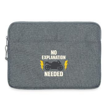 Why we ride motorcycles, - Laptop bag 15" - heather grey - Front