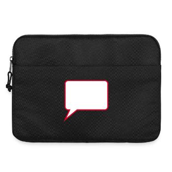 Personalize your own speech bubble comic - Laptop bag 15" - black - Front
