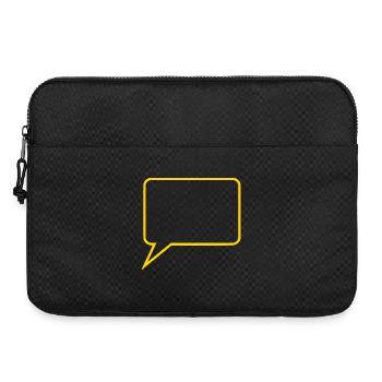 Sprechblase Comic selbst gestalten personalisieren - Laptoptasche 15" - Schwarz - Vorne