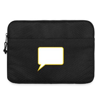 Sprechblase Comic selbst gestalten personalisieren - Laptoptasche 15" - Schwarz - Vorne