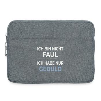Geduld ist keine Faulheit - Laptoptasche 15" - Grau meliert - Vorne