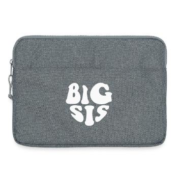 Logo du grand cœur de la SISter - Couleur personnalisable - Sacoche pour ordinateur portable 15 pouces - gris chiné - Devant