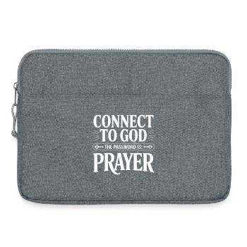 Connectez-vous à Dieu Le mot de passe est la prière - Sacoche pour ordinateur portable 15 pouces - gris chiné - Devant