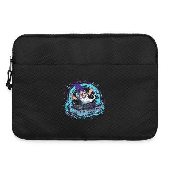 Gnom DJ im Neon-Takt - Laptoptasche 15" - Schwarz - Vorne