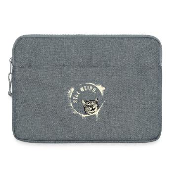 Stay Weird – Effet vintage de chat graffiti - Sacoche pour ordinateur portable 15 pouces - gris chiné - Devant