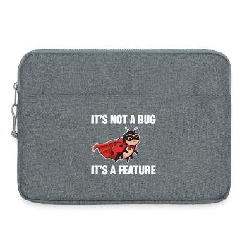No Bug, Just Feature – Superhero Ladybug - Laptop bag 15" - heather grey - Front