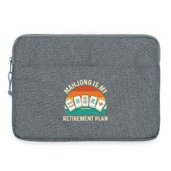 Mahjong Is My Retirement Plan Funny - Laptop bag 15" - heather grey - Front