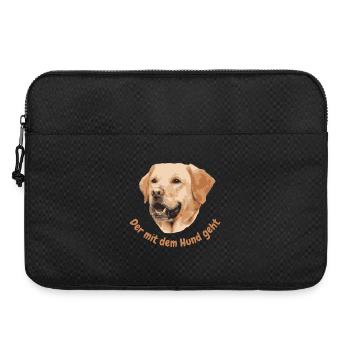 Labrador. Der mit dem Hund geht - Laptoptasche 15" - Schwarz - Vorne