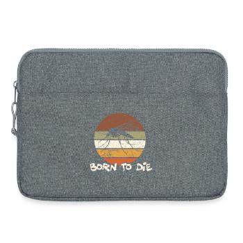 Born to Die – Vintage Retro Mosquito - Laptop bag 15" - heather grey - Front