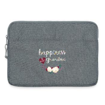 Le bonheur, c’est être la chemise fleurie de grand-mère - Sacoche pour ordinateur portable 15 pouces - gris chiné - Devant