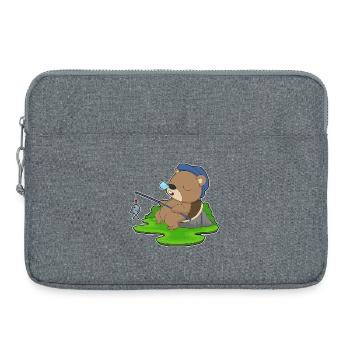 Pêche au castor - Sacoche pour ordinateur portable 15 pouces - gris chiné - Devant