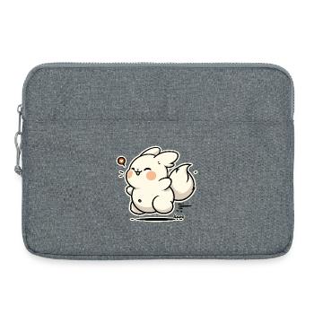 Autocollant Kawaii Happy Bunny - Sacoche pour ordinateur portable 15 pouces - gris chiné - Devant
