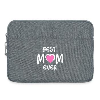 Meilleure chemise de maman – Cadeau pour les mamans - Sacoche pour ordinateur portable 15 pouces - gris chiné - Devant