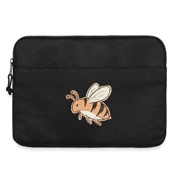 Oranger Cartoon Bienenstreifen Tiger - Laptoptasche 15" - Schwarz - Vorne