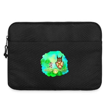 Stern-Sucher Maus und Eule - Laptoptasche 15" - Schwarz - Vorne