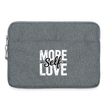 More Love Self Love Typography - Laptop bag 15" - heather grey - Front