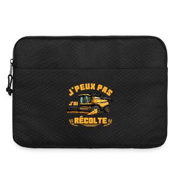 J'peux pas j'ai récolte, humour agriculteur - Sacoche pour ordinateur portable 15 pouces - noir - Devant